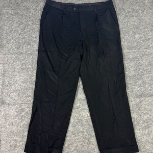 Royal Prestige Dress Pants Men's 40 X 32 Black Pleated Front Regular Straight